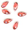 1 13x6.5mm Padparadscha Swarovski Briolette Drop